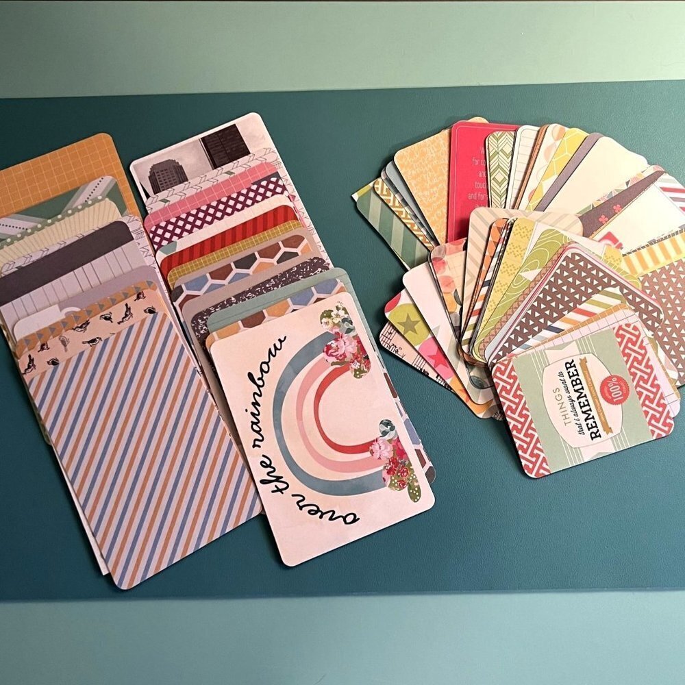 MYSTERY BOX - Assorted Project Life Pocket Scrapbooking Cards Bundle 125 Cards